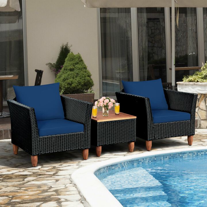 3-Piece Outdoor Patio Rattan Furniture Set for Stylish Outdoor Living