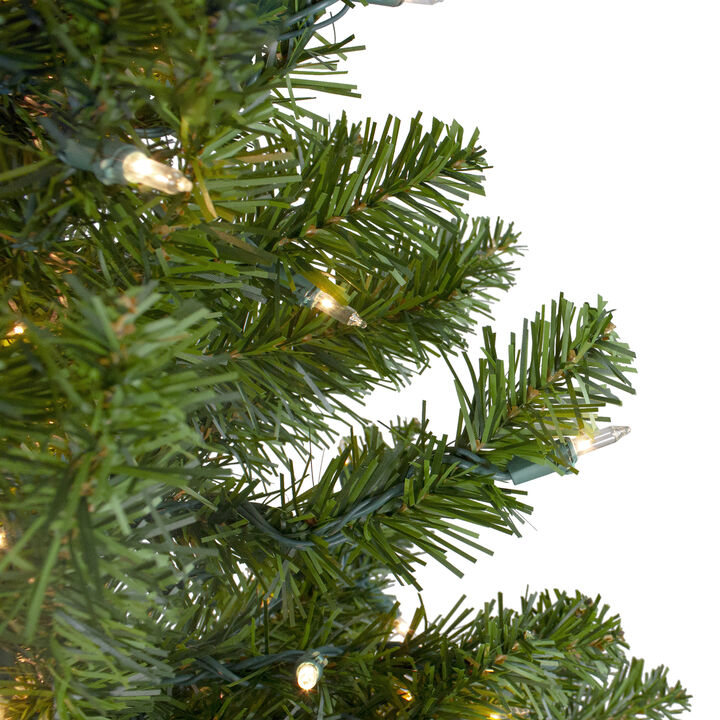 6' Pre-Lit Medium Canadian Pine Artificial Christmas Tree  Clear Lights