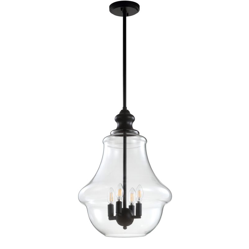 Adam Adjustable Metal/Glass LED Pendant