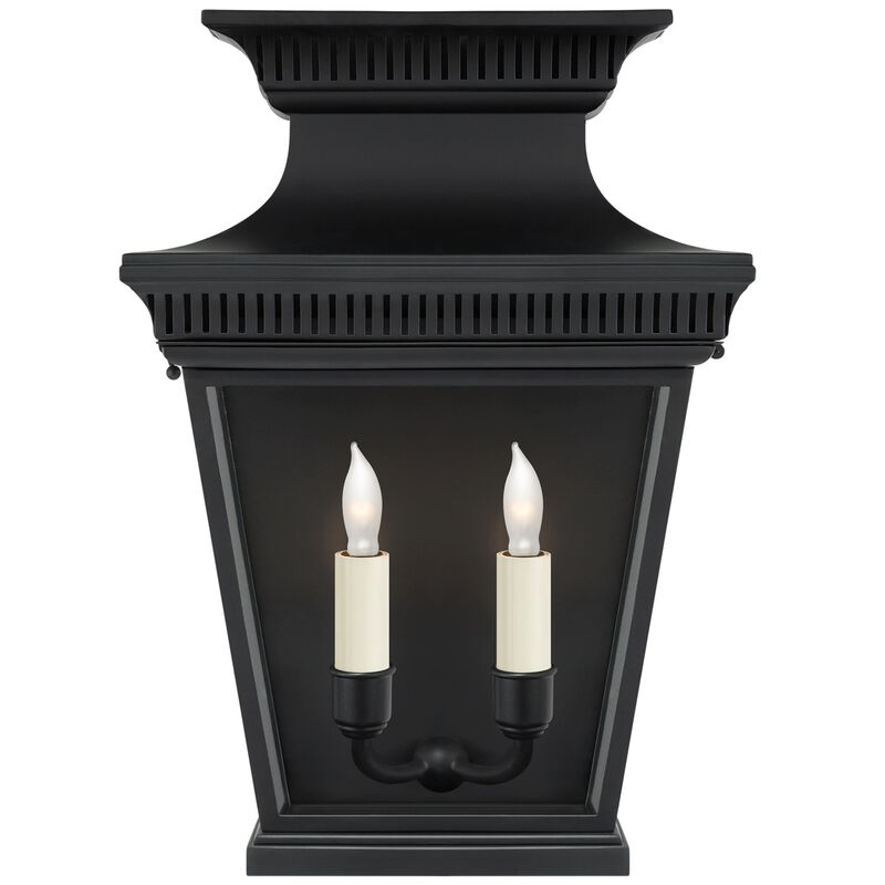 Elsinore Small 3/4 Wall Lantern in Black