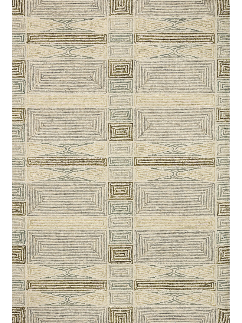 Berkeley BRK02 Ivory/Multi 18" x 18" Sample Rug