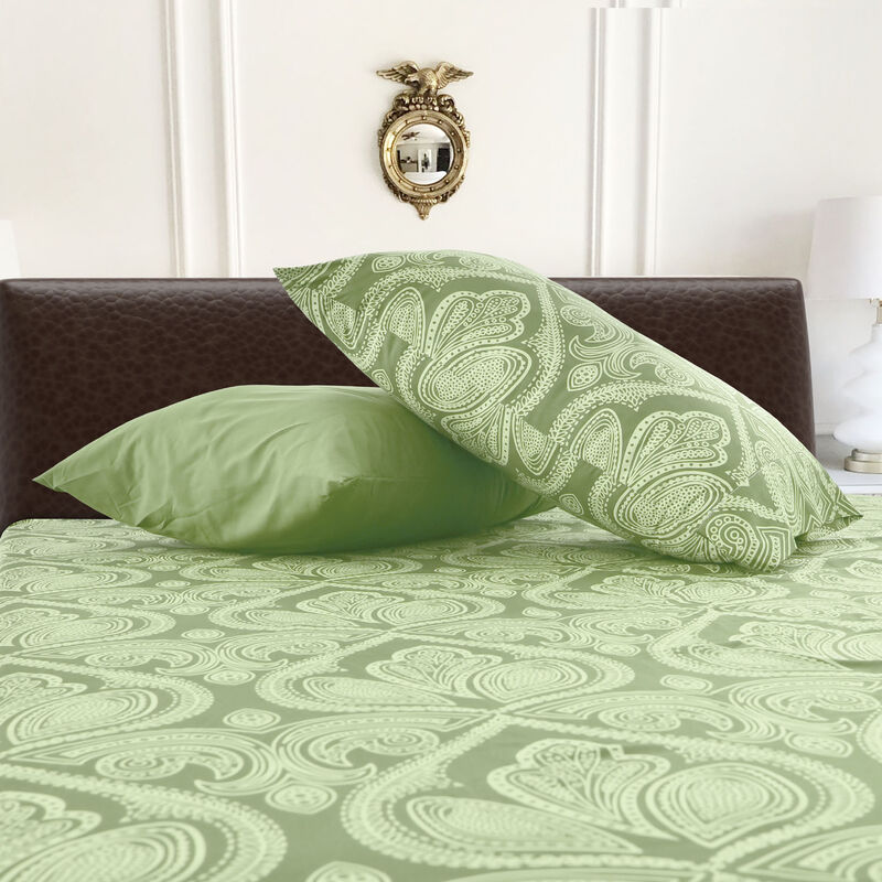 Lux Decor Collection Bed Sheets - Brushed Microfiber Paisley Sheet Set