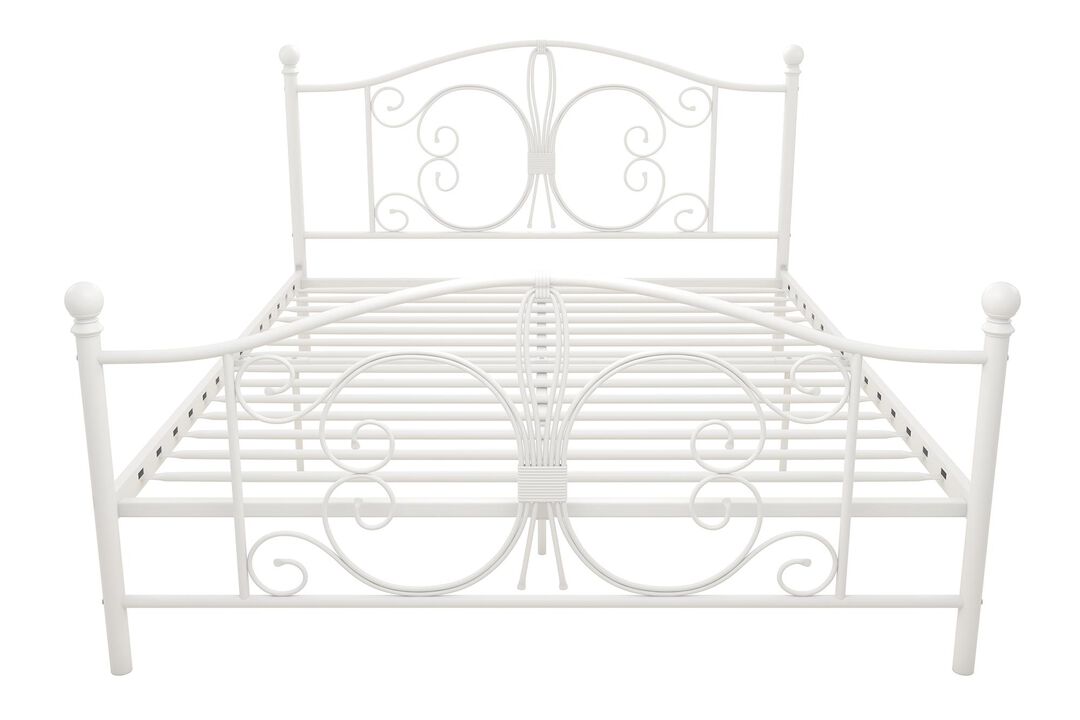 Atwater Living Bradford Metal Bed, White, Full