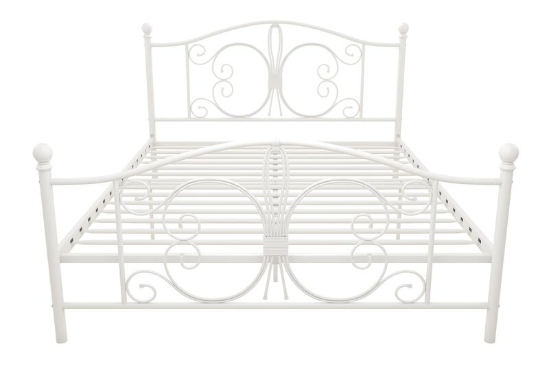 Atwater Living Bradford Metal Bed, White, Full