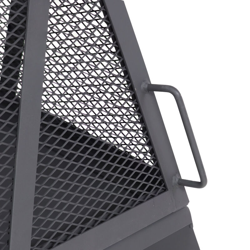 Sunnydaze Majestic Pyramid Heavy-Duty Steel Outdoor Fire Pit