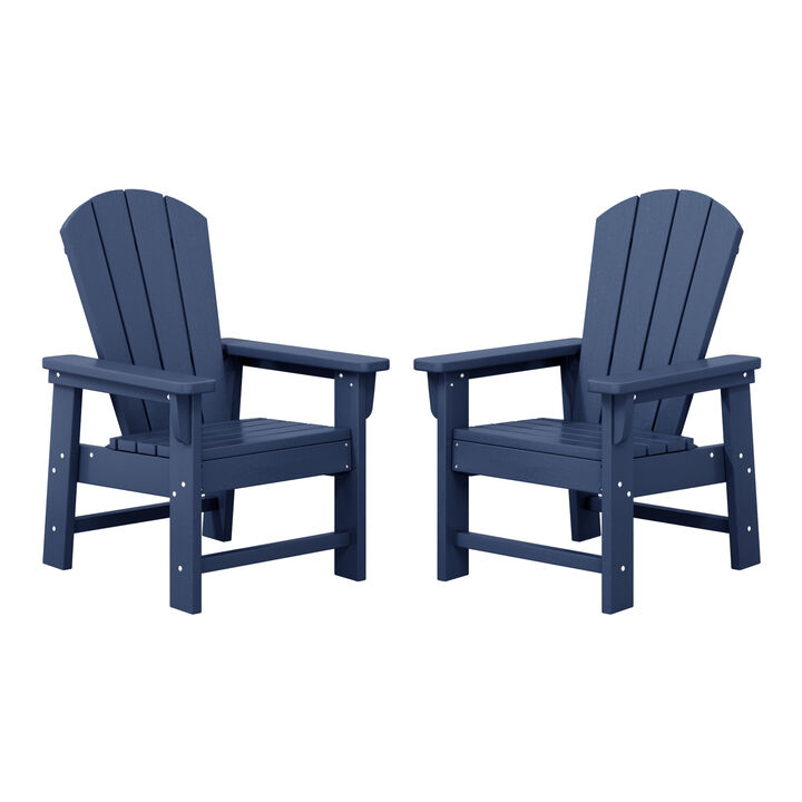 WestinTrends Kids Outdoor Adirondack Plastic Patio Chair (Set of 2)