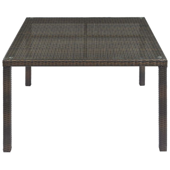 Modway - Conduit 47" Outdoor Patio Wicker Rattan Dining Table Brown