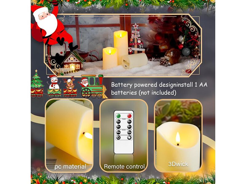 Eebuss Flameless Candles, LED Candles,Plastics Realistic Candle