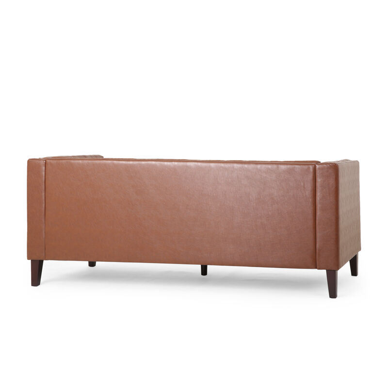Merax 3-seat PU Sofa with Tufted Back