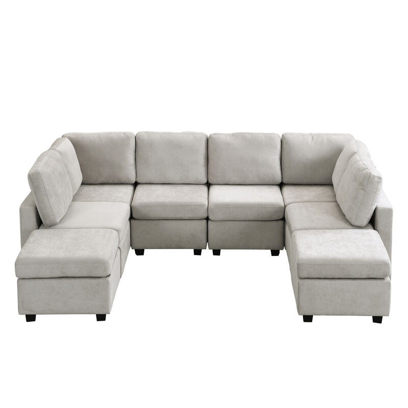 Merax  Sectional Sofa Sleeper Sofa Couch with USB Ports