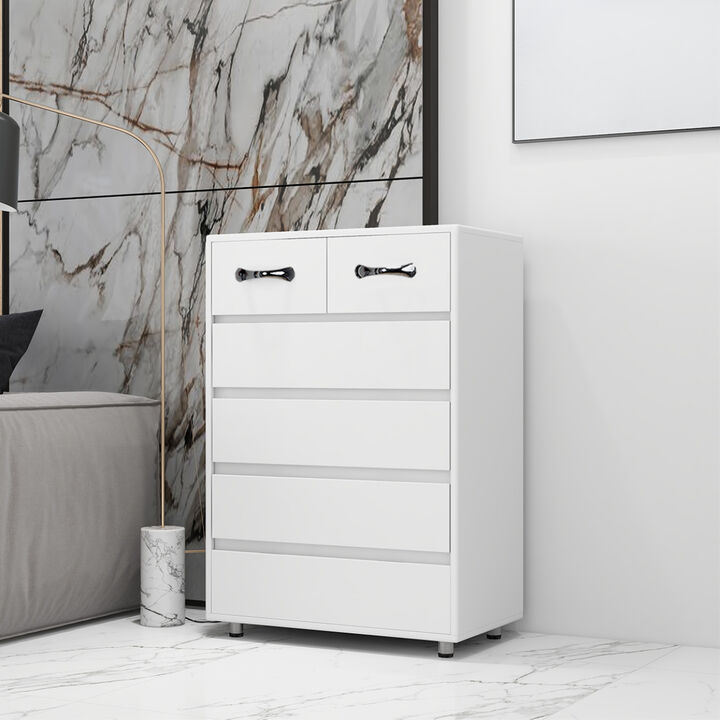 Six Drawer Side Table