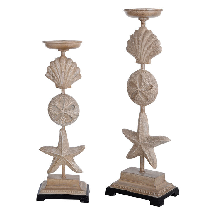 Set Of Seaside Candle Holders