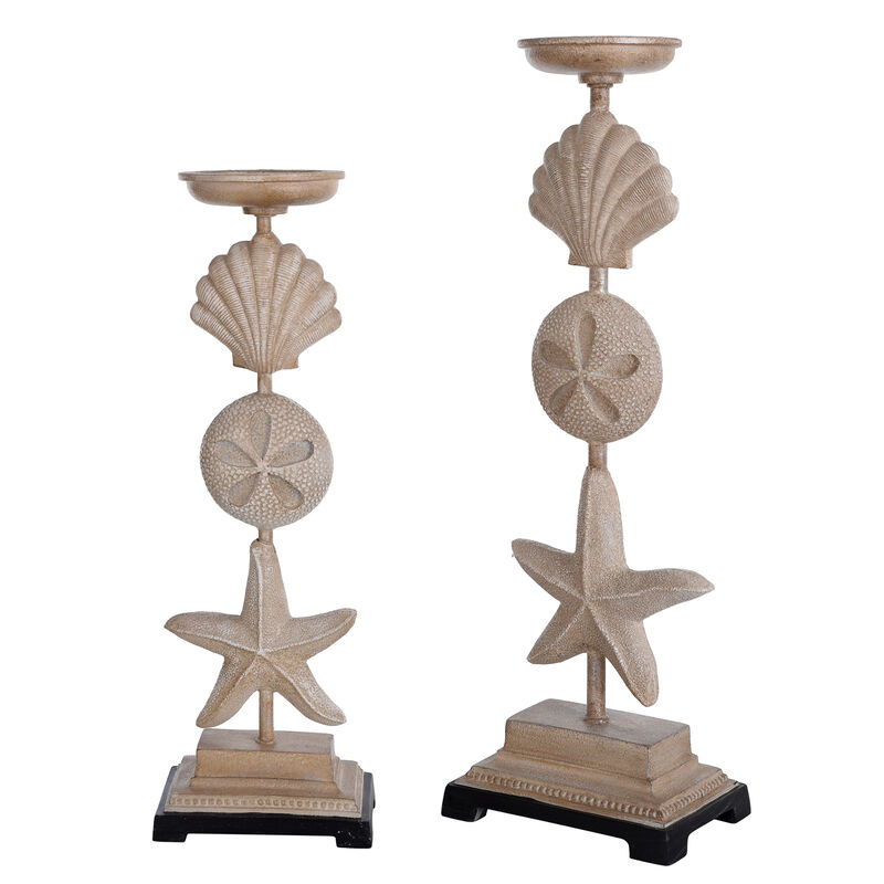 Set Of Seaside Candle Holders