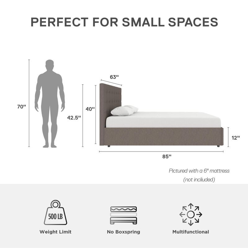 Sydney Upholstered Bed with Storage