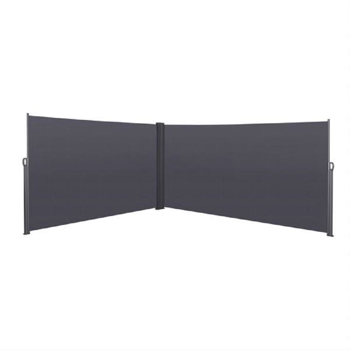 Patio Retractable Side Awning, Waterproof & UV-Resistant Privacy Screen