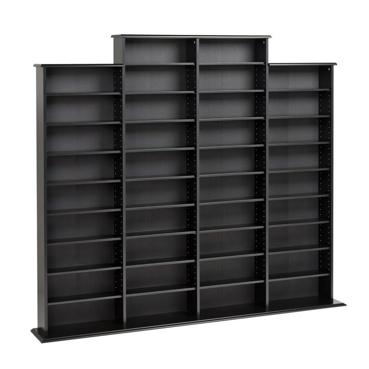 Prepac Black Quad Width Wall Storage