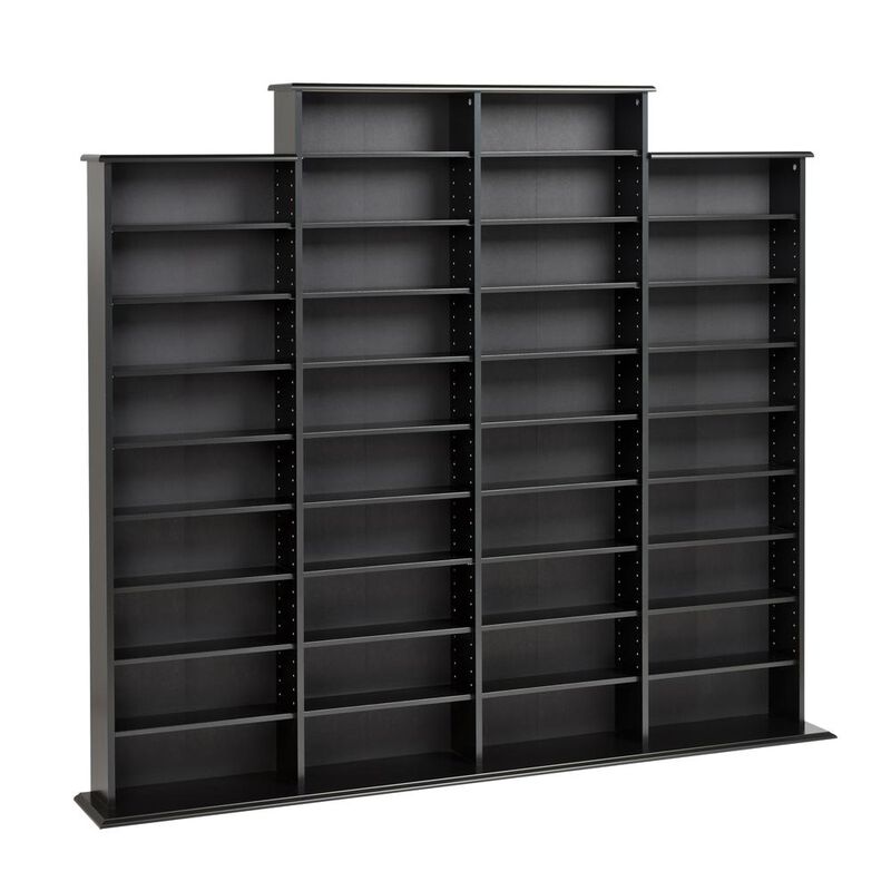 Prepac Black Quad Width Wall Storage