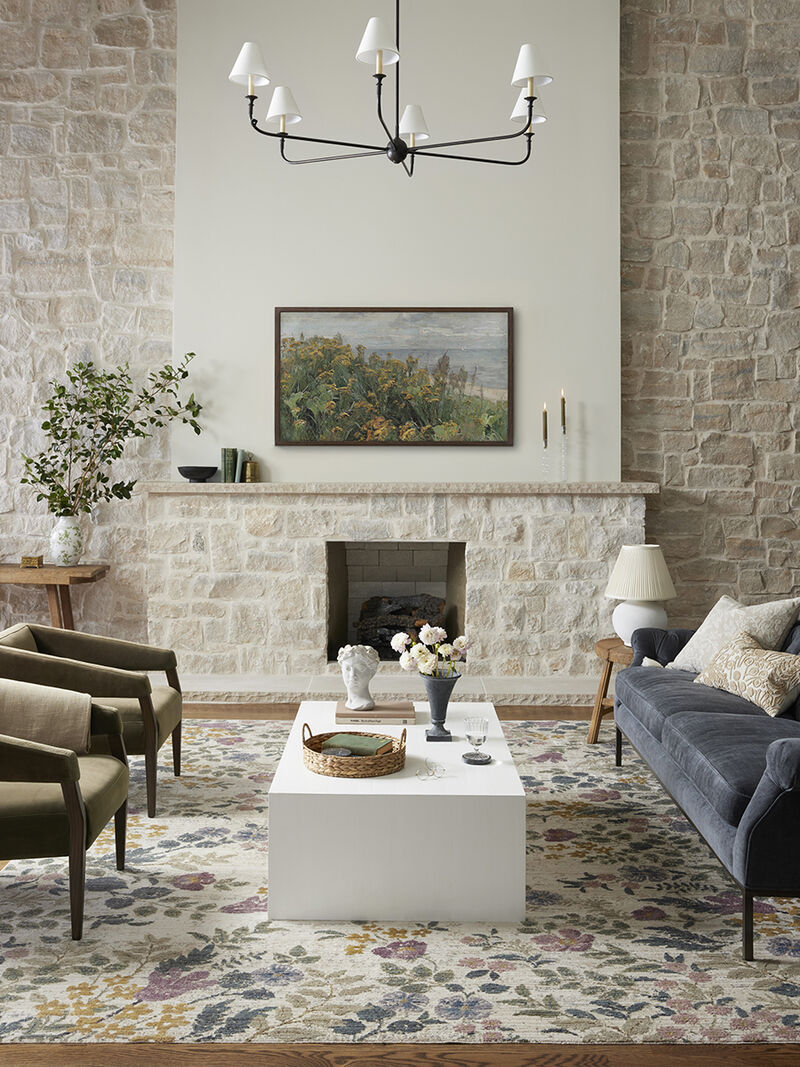 Provence PRO01 Ivory 3'7" x 5'7" Rug