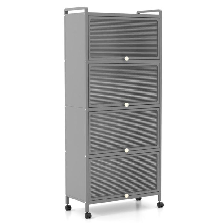 Hivvago 5-Tier Kitchen Baker's Rack with Flip-up PC Doors
