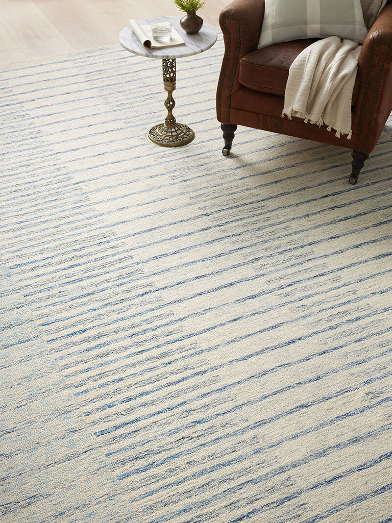 Chris CHR01 Ivory/Denim 3'6" x 5'6" Rug