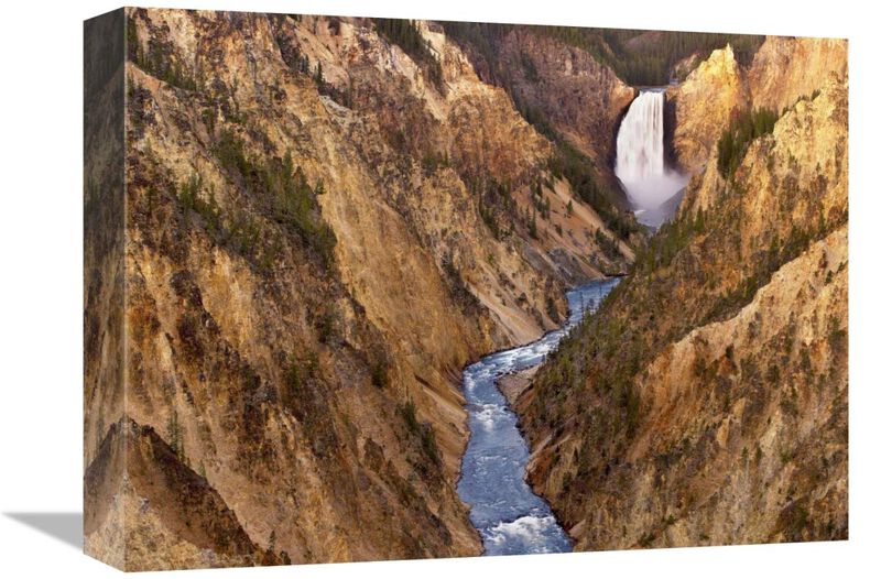 Lower Yellowstone Falls, Yellowstone National Park, Wyoming-Canvas Art-16x12