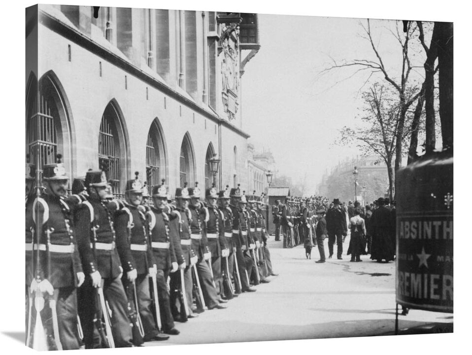 Paris, 1898-1900 - Republican Guards in front of the Palais de Justice-Canvas Art-30x24