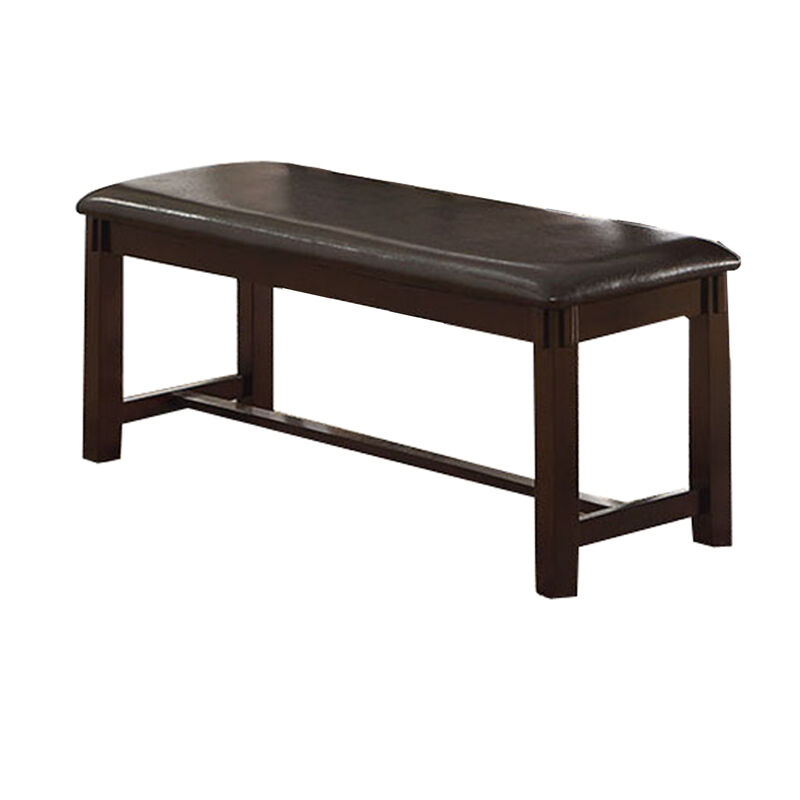 Rubber Wood 6 Pieces Dining Set In Espresso Brown-Benzara