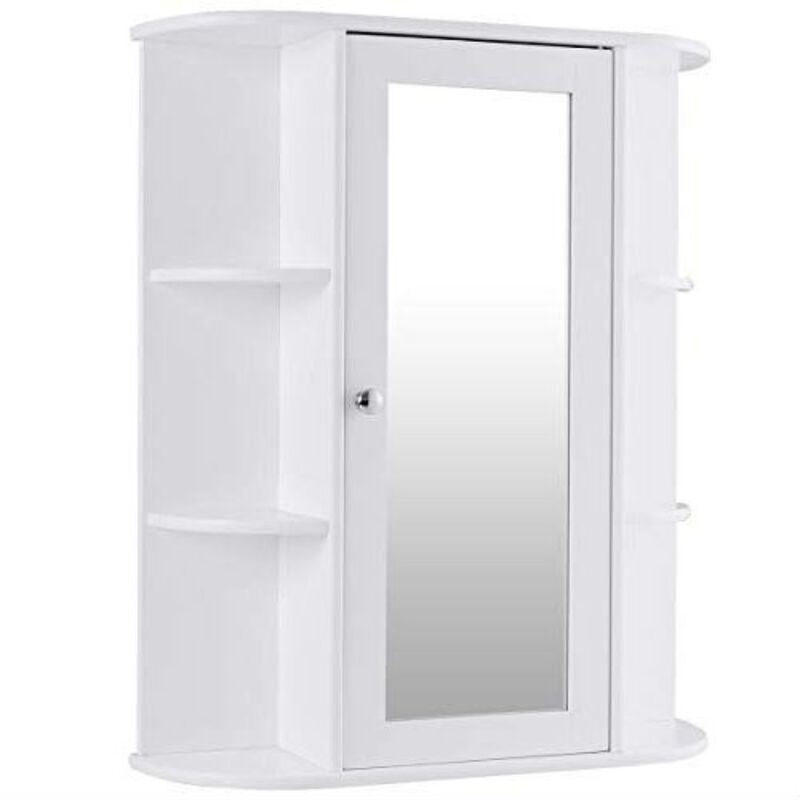 Hivvago White Bathroom Wall Mounted Medicine Cabinet with Storage Shelves