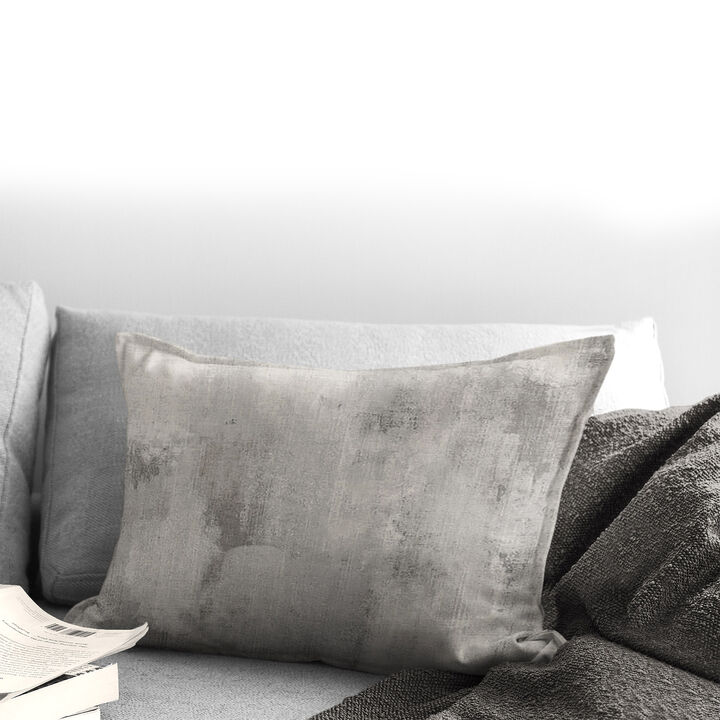 6ix Tailors Fine Linens Thiago Linen Taupe (Marble) Decorative Throw Pillows