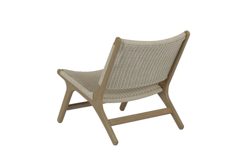 Coastal Teak Cushionless Accent Chair