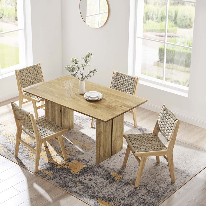 Modway - Amistad 60" Wood Dining Table Oak