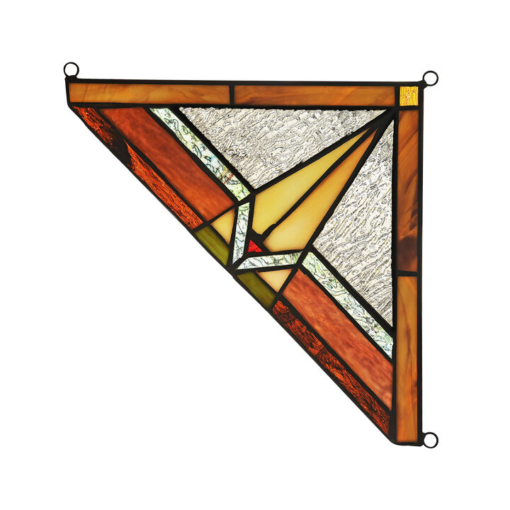 Lighting DESMUND Mission Tiffany-glass Window Panel 8" Wide - Benzara