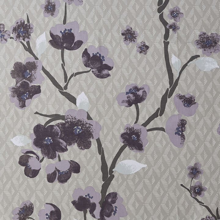 Gracie Mills Isaac Modern Floral Cotton Shower Curtain