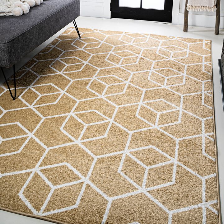 Tumbling Blocks Modern Geometric Area Rug