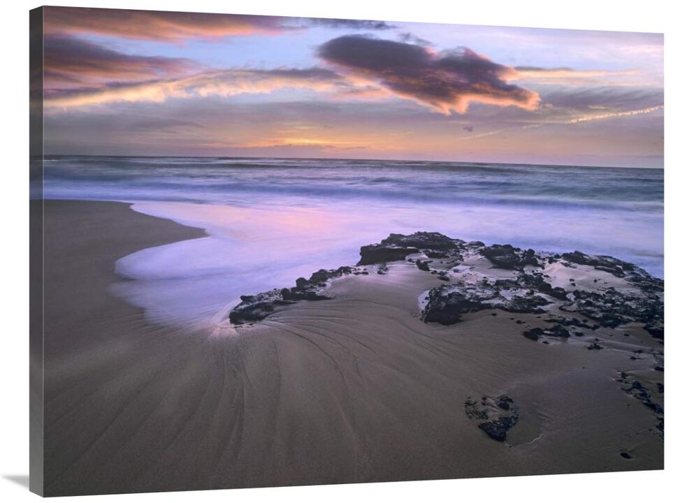 Sandy beach, Oahu, Hawaii-Canvas Art-40x30