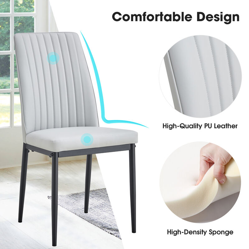Merax Dining Table Chairs 5-piece Set