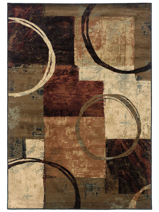 Hudson 7'8" x 10'10" Brown Rug