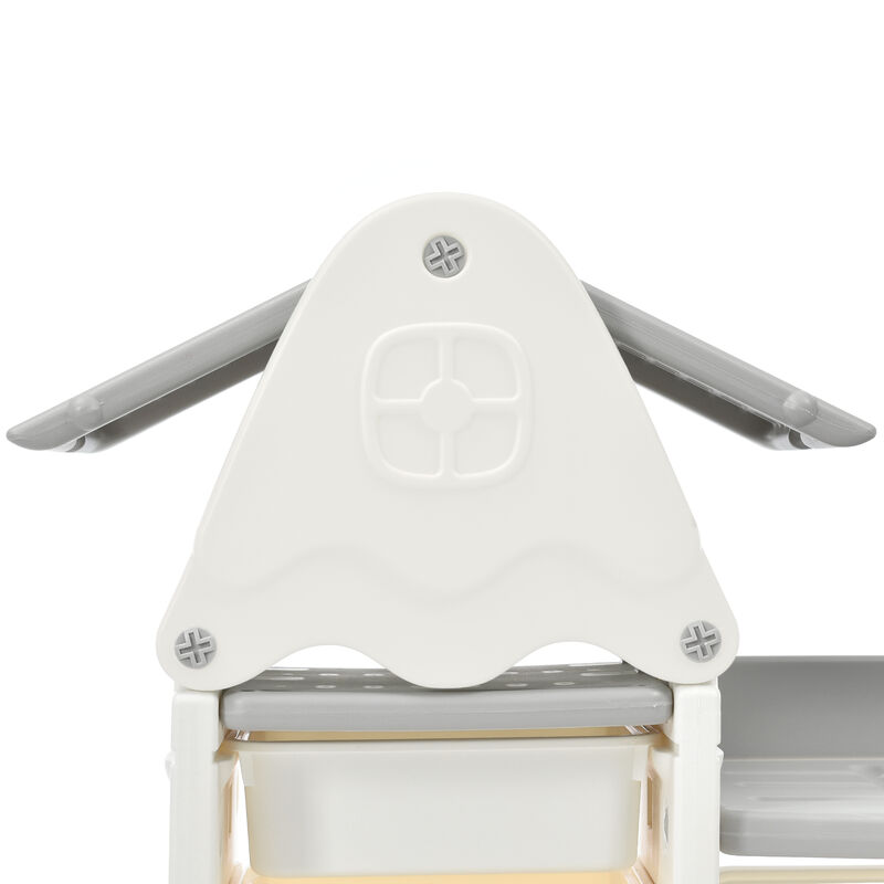 Eco-Friendly Kids' Toy Organizer with 13 Bins, Shelf, and Hanging Rack