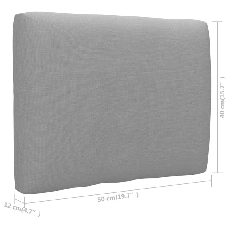 vidaXL Pallet Sofa Cushion Gray 19.7"x15.7"x4.7"