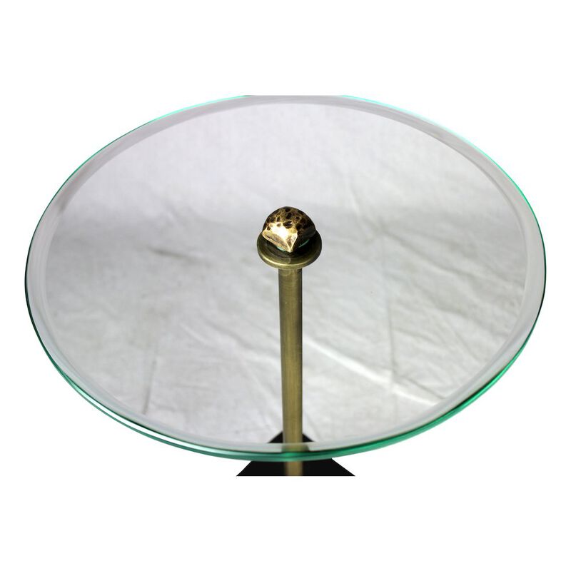 Modern Orlando Agua Glass Top Occasional Table
