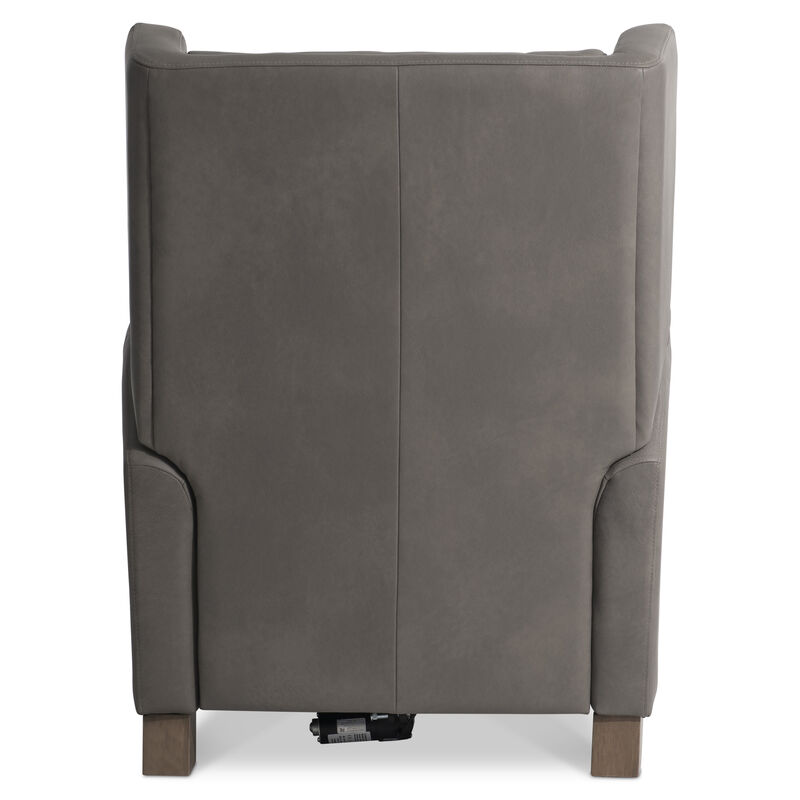 Weller Leather Power Motion Chair in Gray