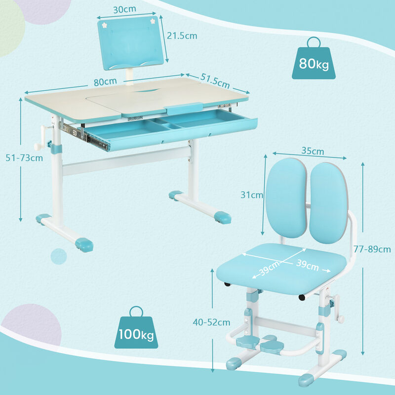Adjustable Kid's Study Desk and Chair Set for Comfortable Learning and Growth