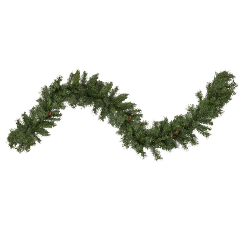 9' x 14" Black River Pine with Pine Cones Artificial Christmas Garland  Unlit