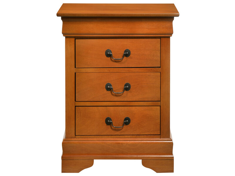 Louis Philippe 3-Drawer Nightstand (29 in. H x 16 in. W x 21 in. D)