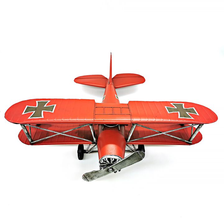 Red WWI Fighter Model Airplane
