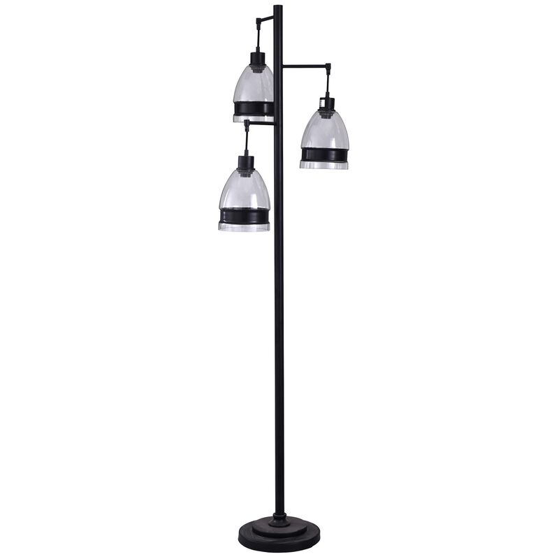 Painted Black Floor Lamp (Set of 2)