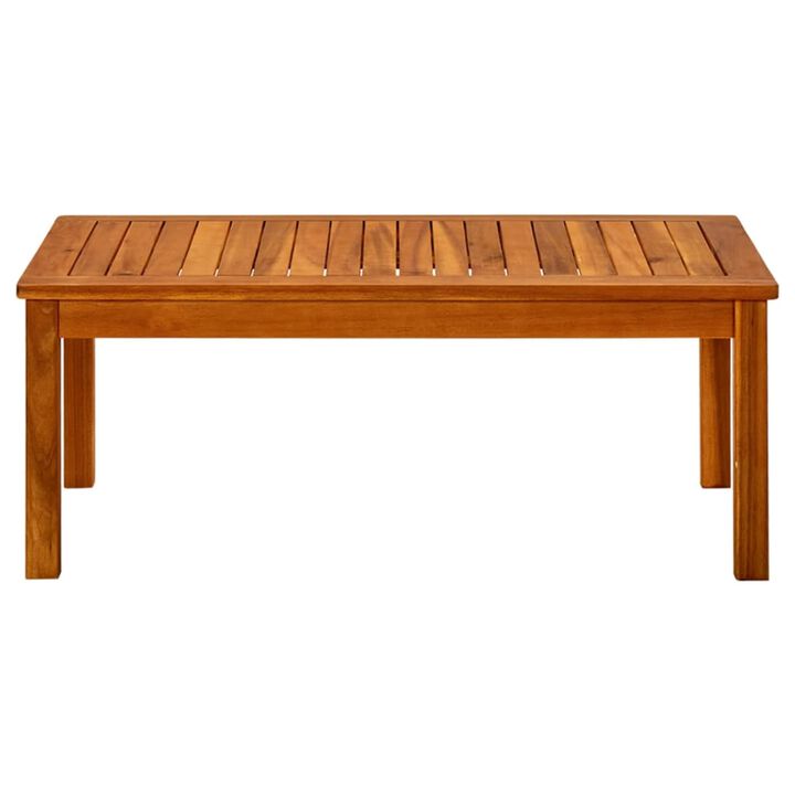 vidaXL Garden Coffee Table 35.4"x19.6"x14.1" Solid Acacia Wood