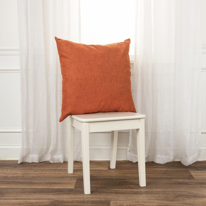 22"x22" Indoor/Outdoor Pillow, Burnt Orange