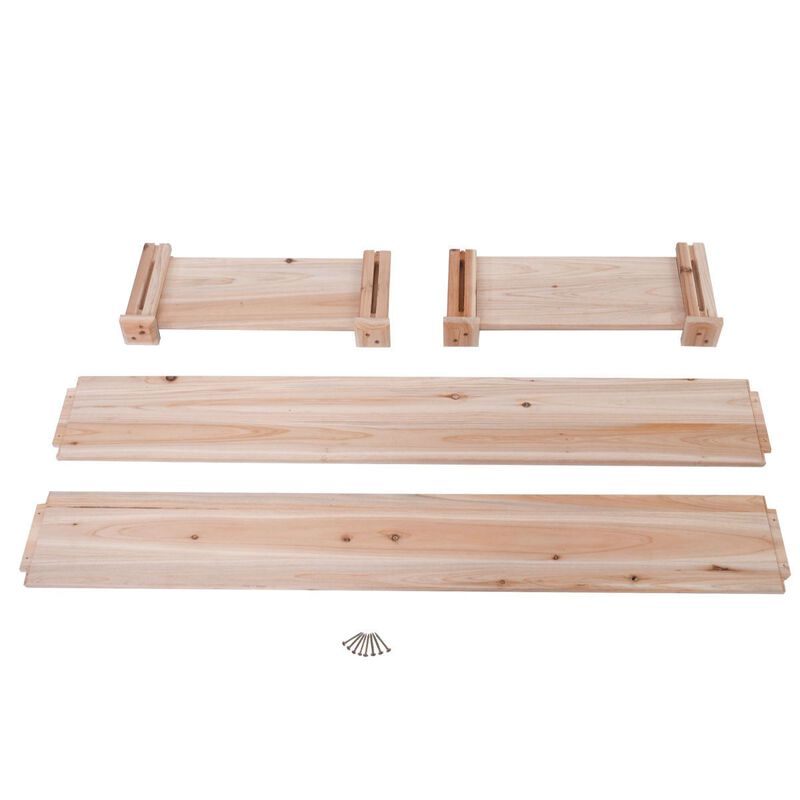 QuikFurn Solid Wood 4 Ft x 4 Ft Raised Garden Bed Planter 3-Tier
