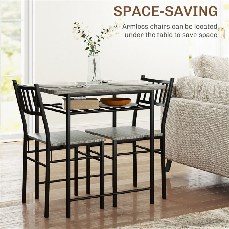 Wooden Dining Table Set with Chairs for Family Meals and Gatherings